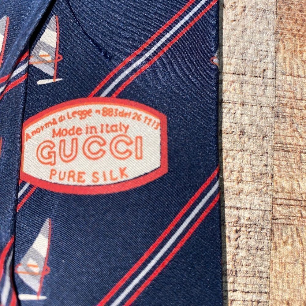 Vintage Gucci yacht boat tie GG - Picture 15 of 15